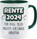 Jungle Mug Caneca com frase, pensão 2024 para esta caneca tive que trabalhar muito tempo - divertido presente de despedida para reforma - presente de despedida, presentes de reforma