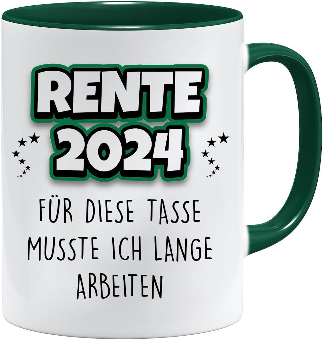 Jungle Mug Caneca com frase, pensão 2024 para esta caneca tive que trabalhar muito tempo - divertido presente de despedida para reforma - presente de despedida, presentes de reforma