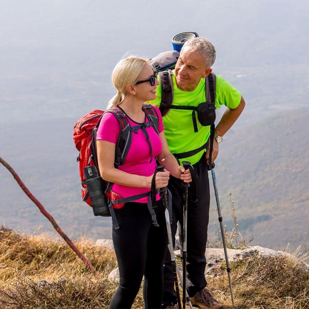 Water Bottle Case, Water Bottle Holder, 2 Pieces Water Bottle Holder Tactical Bag for Hiking Camping Travel Sports (Black)