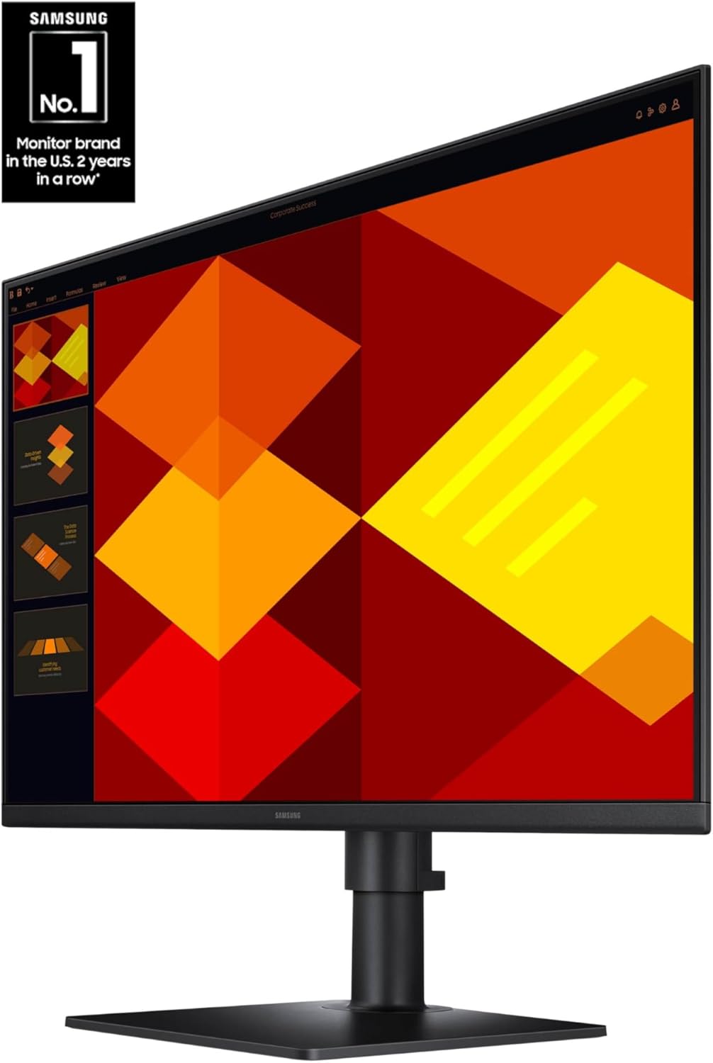 Samsung 27” (S40GD) Borderless Business Monitor with IPS Panel, 100Hz Refresh Rate, Eye Saver Mode, Ergonomic Design, Game Picture Mode, LS27D408GANXGO