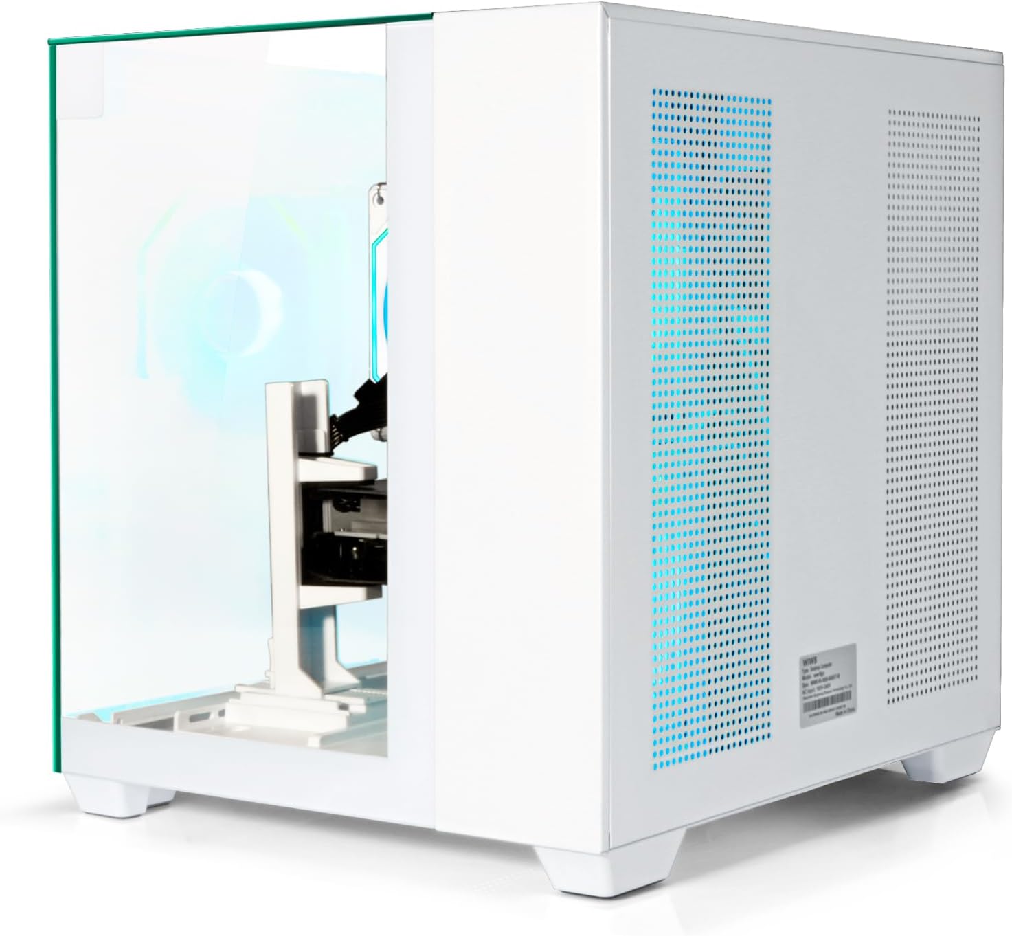 Gaming PC Desktop Computer - Ryzen 5 5600, Radeon RX 6500XT 4GB, 16GB DDR4 RAM, 1TB NVME SSD, Prebuilt Tower Computer (White)