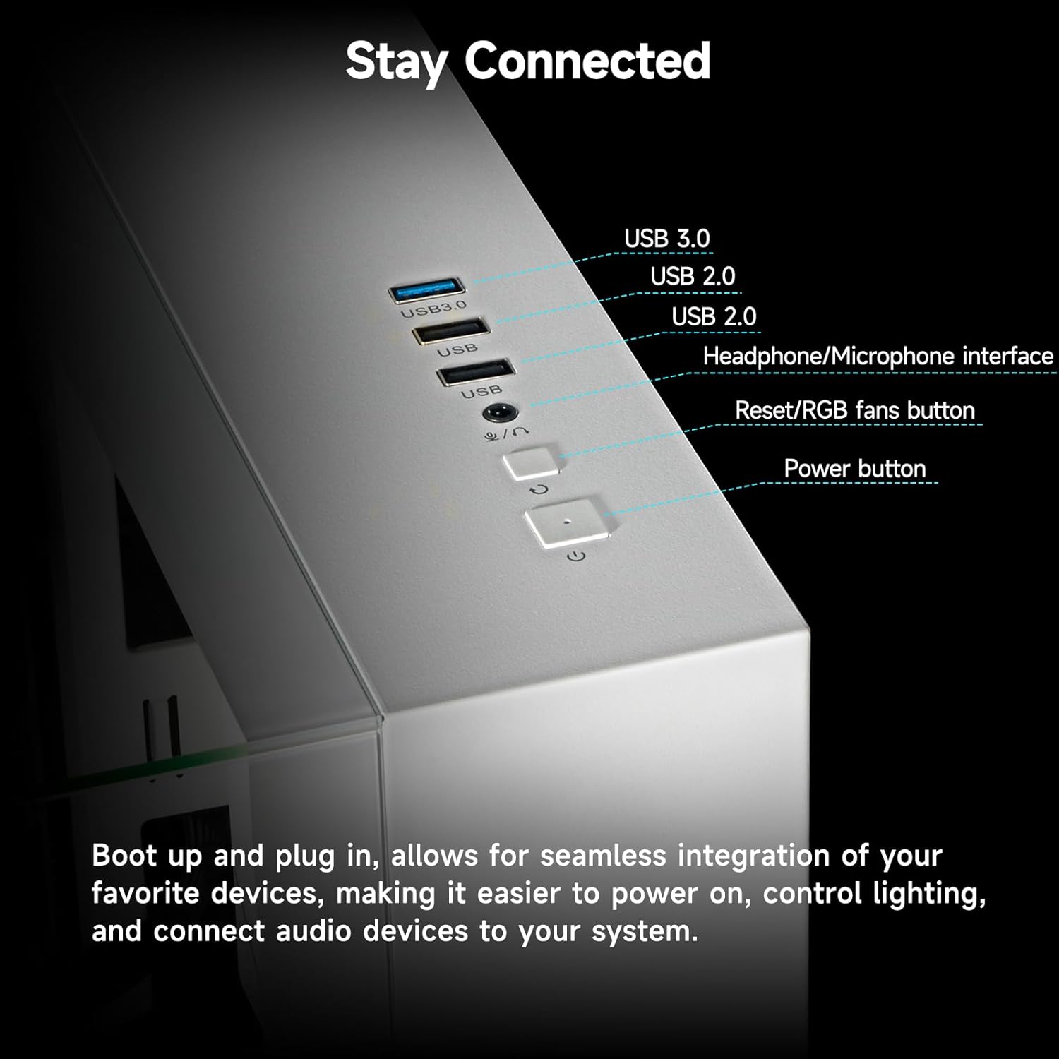 Gaming PC Desktop Computer - Ryzen 5 5600, Radeon RX 6500XT 4GB, 16GB DDR4 RAM, 1TB NVME SSD, Prebuilt Tower Computer (White)