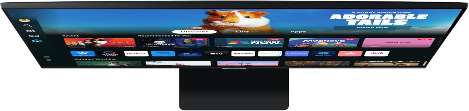 SAMSUNG 27-Inch M5 (M50D) Series FHD Smart Monitor with Streaming TV, Speakers, HDR10, Gaming Hub, Multiple Ports, Workout Tracker, Vision Accessibility Tools, LS27DM500ENXGO, 2024