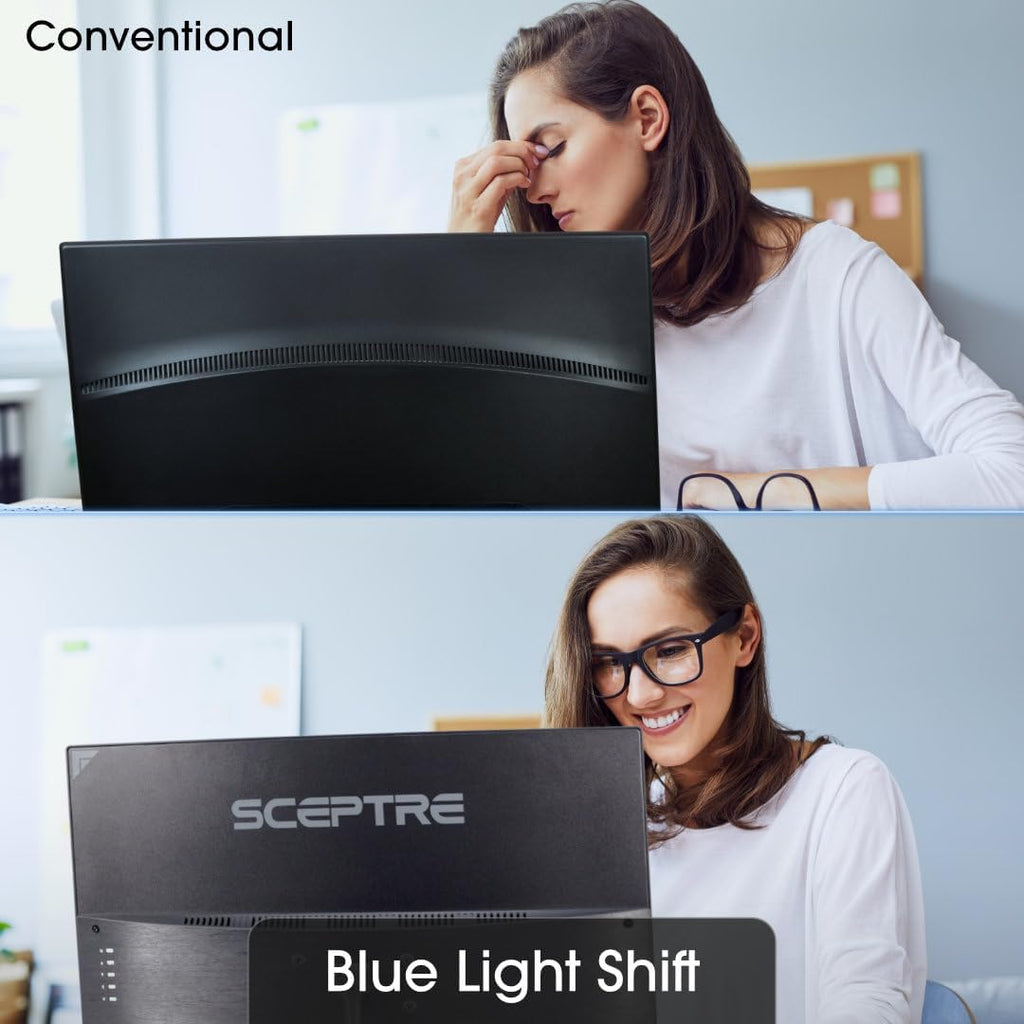 Sceptre New Curved 24.5-inch Gaming Monitor up to 240Hz 1080p R1500 1ms DisplayPort x2 HDMI x2 Blue Light Shift Build-in Speakers, Machine Black 2025 (C255B-FWT240 Series)