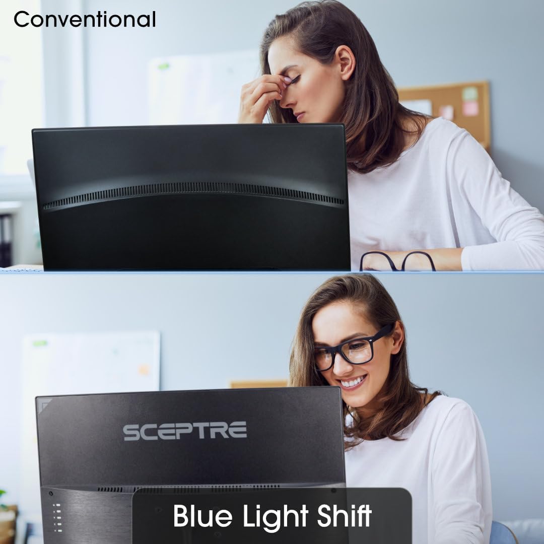Sceptre New Curved 24.5-inch Gaming Monitor up to 240Hz 1080p R1500 1ms DisplayPort x2 HDMI x2 Blue Light Shift Build-in Speakers, Machine Black 2025 (C255B-FWT240 Series)