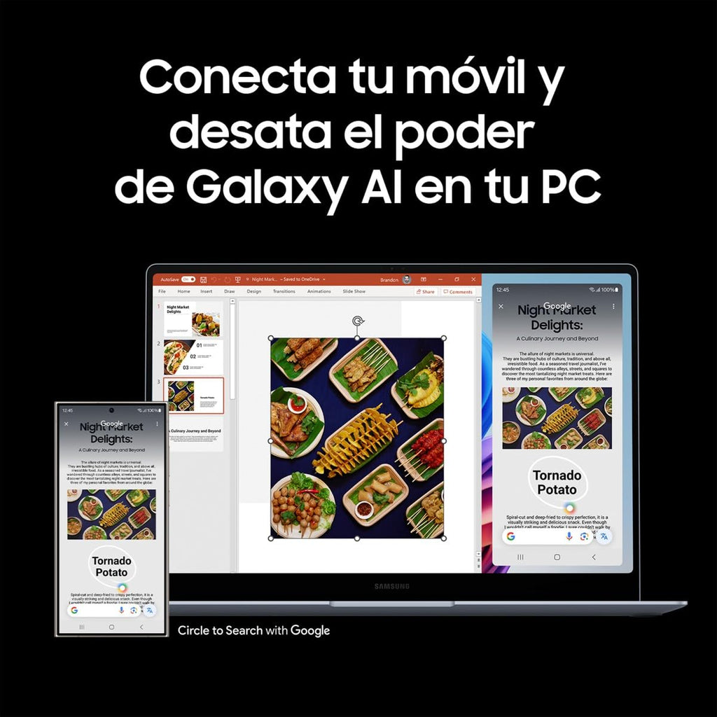 Samsung Galaxy Book4 Edge, computador portátil IA Copilot+, PC HDR de 16", Snapdragon X Elite X1E-84-100, 16GM RAM, 1TB SSD, Qualcomm Adreno GPU, Windows 11 Home, azul, teclado QWERTY espanhol