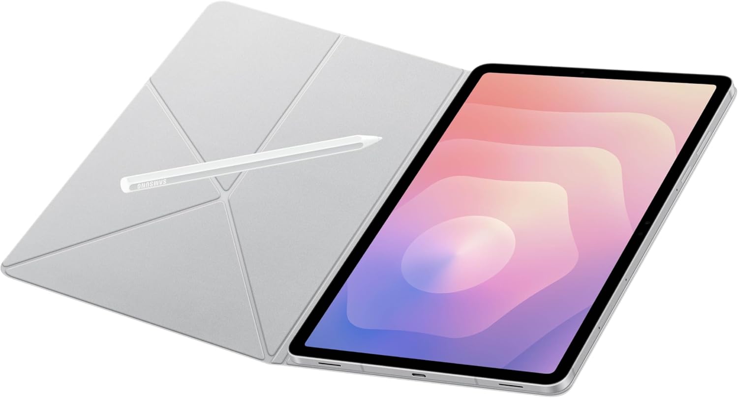 Samsung Galaxy Tab S11 Smart Book Cover Tablet Case, Minimalist Style, Slim and Sleek, Foldable Stand, US Version, White