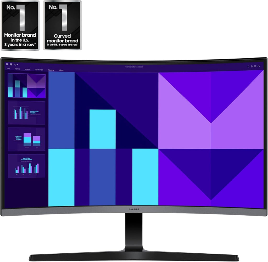 Samsung 32-inch S3 (S39GD) FHD 100Hz Curved Monitor, Game Mode, Eye Saver Mode, Multiple Connectivity with HDMI Port, Built-In Speakers, LS32D396GANXZA, 2025