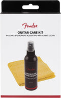 Fender® POLISH & SHOP CLOTH - Juego de 2 abrillantadores para guitarra profesional (118 ml) y gamuza de microfibra Shop-Cloth.