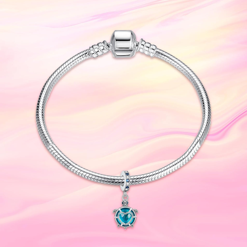 NINGAN 925 Pingente de charme de prata esterlina eu amo a minha família, pulseira colar e pérolas para presentes de aniversário familiares femininos