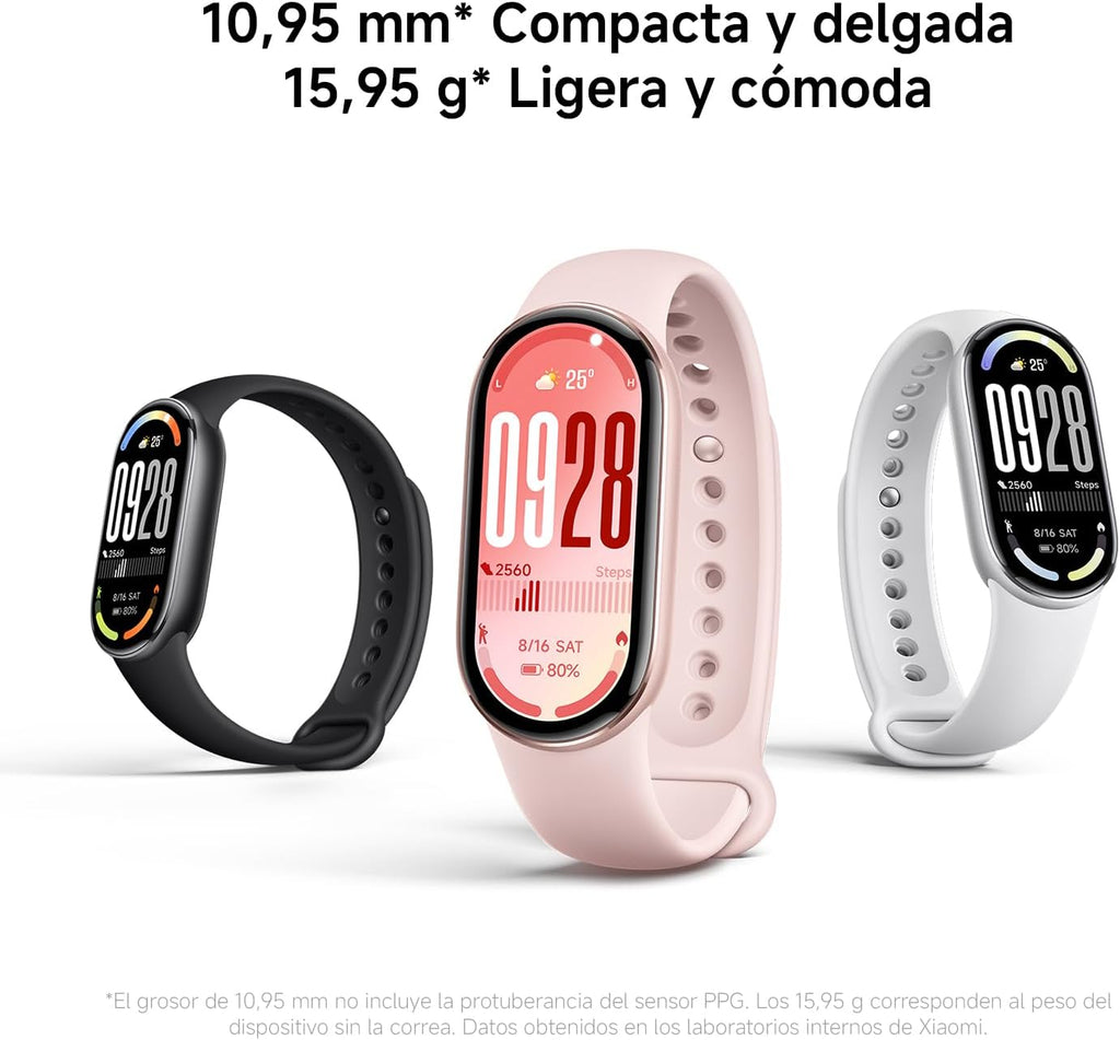 Xiaomi Smartband 10, Pantalla AMOLED de 1,72”, Carga rápida, 150+ Modos Deportivos, Monitorización de Salud y sueño, HyperOS 2.0, Impermeable 5ATM, Brújula