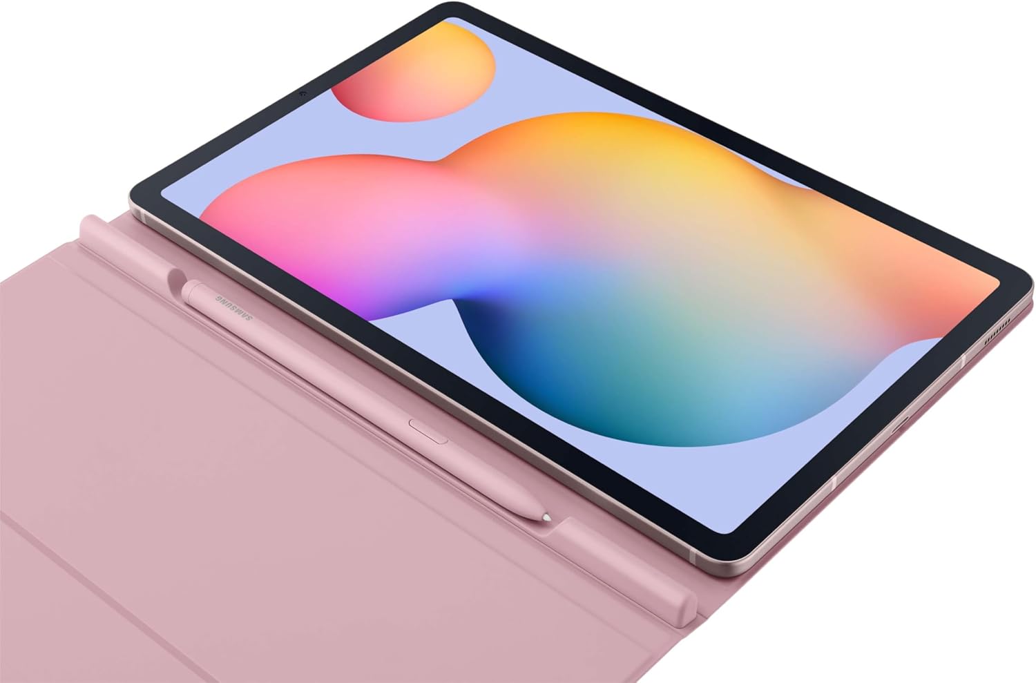 SAMSUNG Galaxy Tab S6 Lite Book Cover, Tablet Protector Case with Lightweight, Magnetic Design, Screen Stand with 2 Viewing Angles, US Version, EF-BP610PPEGUJ, Chiffon Rose