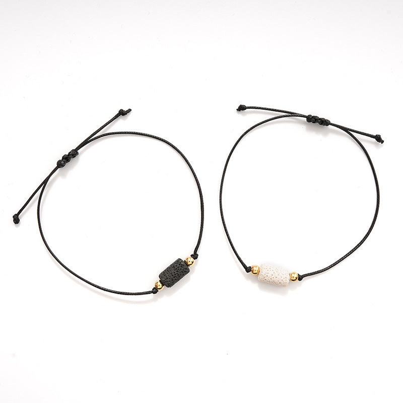 Set of 2 Bracelets in Natural Stone