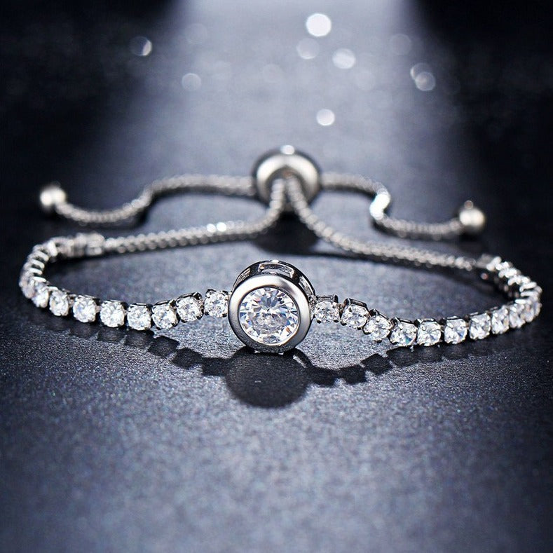 Pulsera con circonitas cúbicas