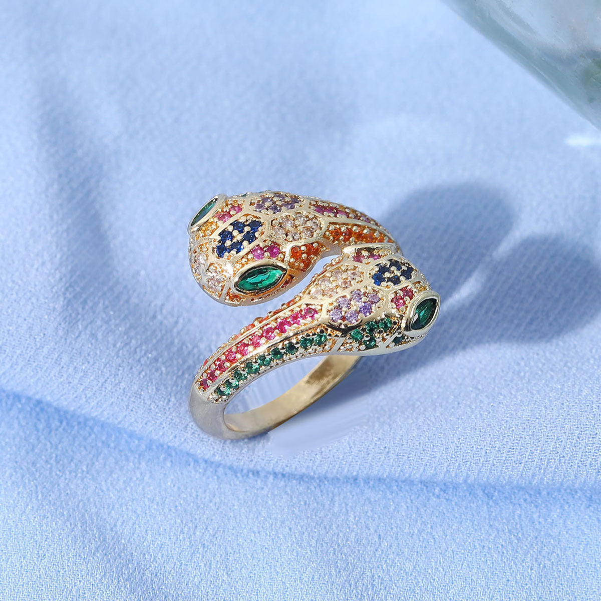 Anel Snake com Zircónia