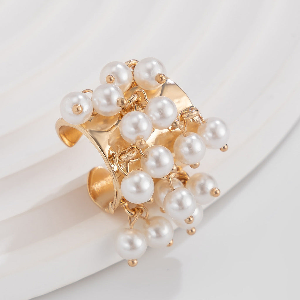 Anillo de borla con piedra natural