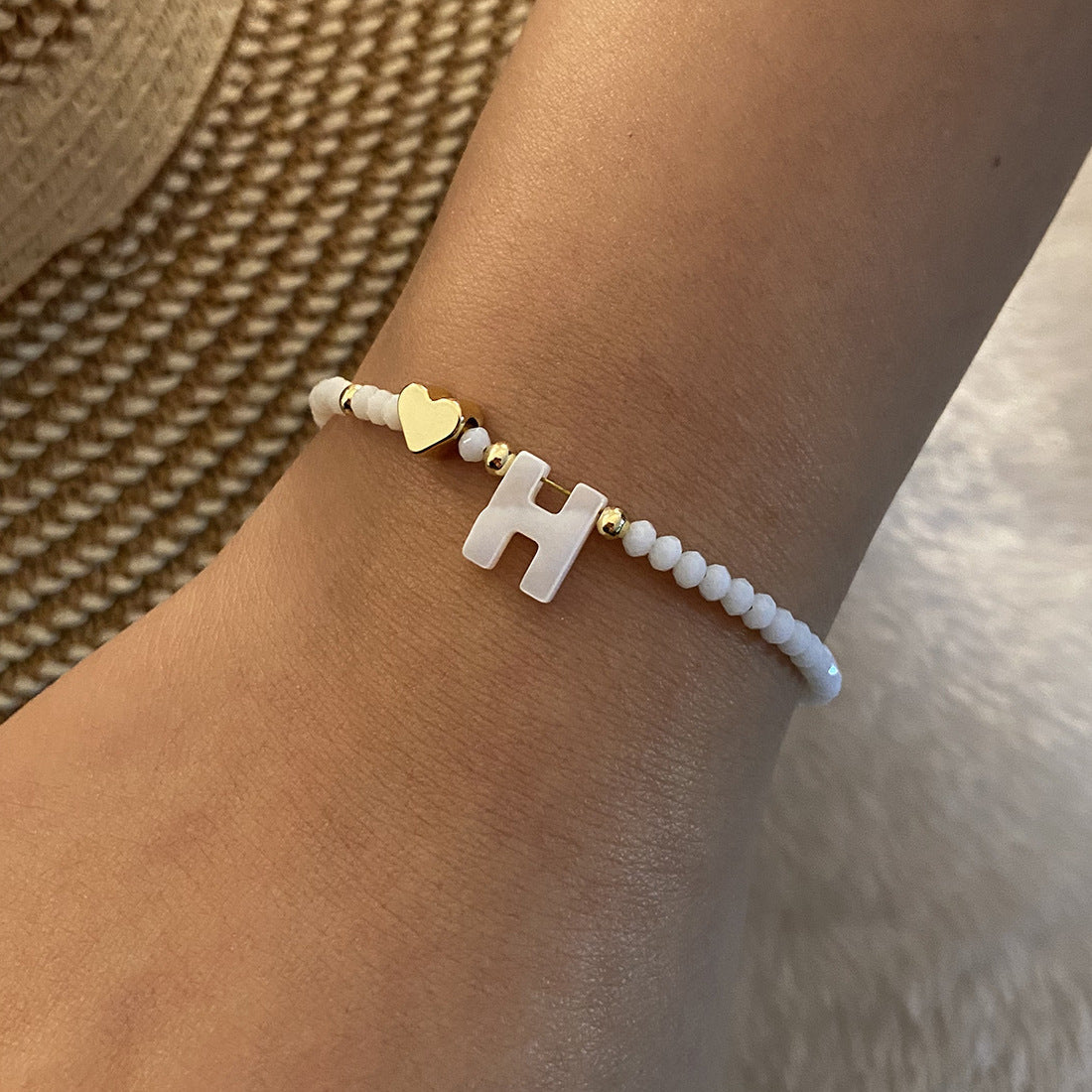 Bracelet with Letter and Heart
