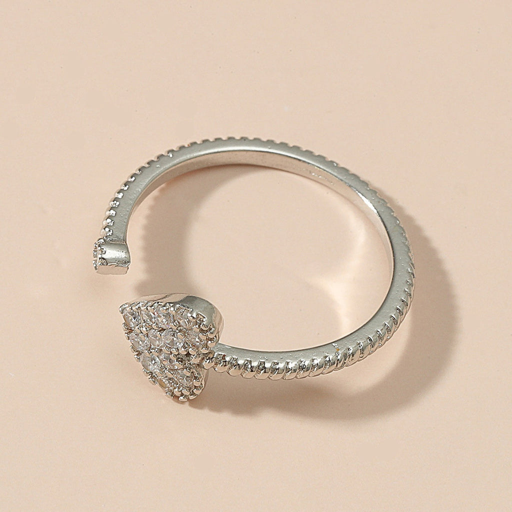 Anel Heart com Zircónia