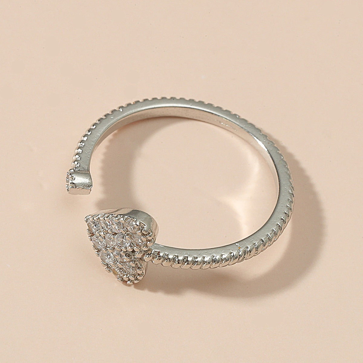 Anel Heart com Zircónia