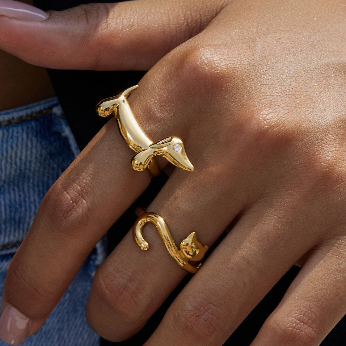 Anel Pet Lovers em Aço Inoxidável