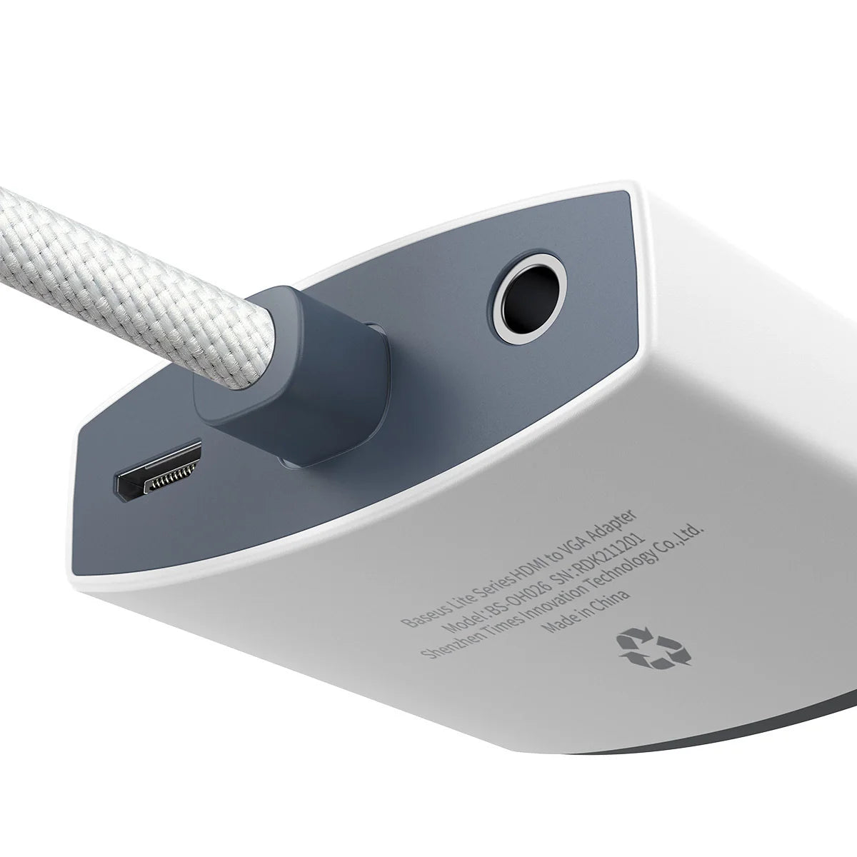 Adaptador HDMI macho a VGA hembra + miniconector de 3,5 mm de Baseus