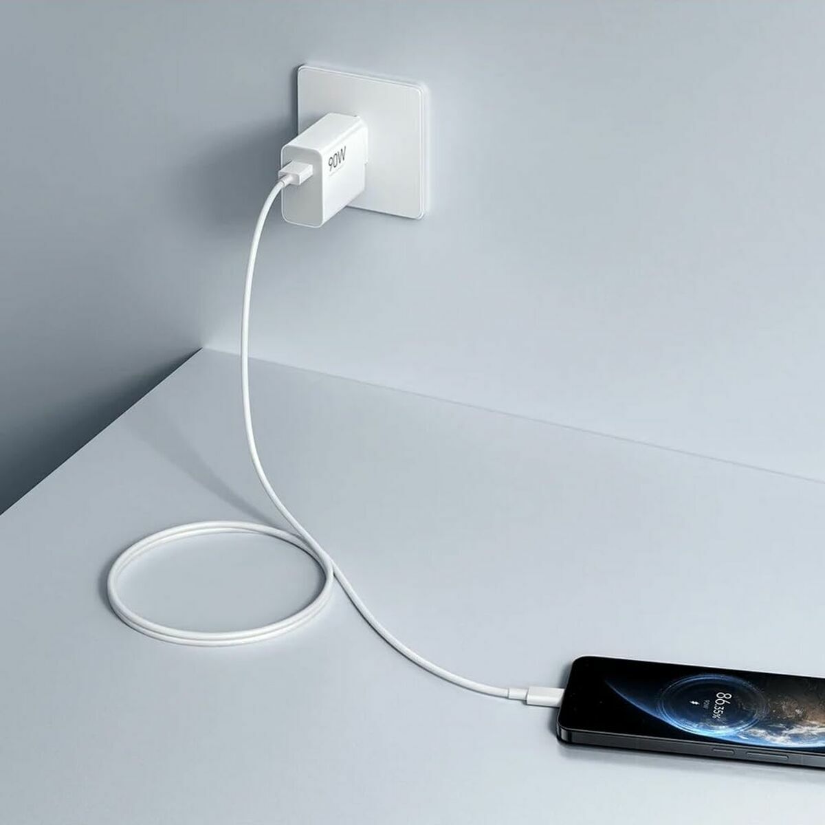 Cargador de pared Xiaomi de 90 W + cable USB A a USB-C