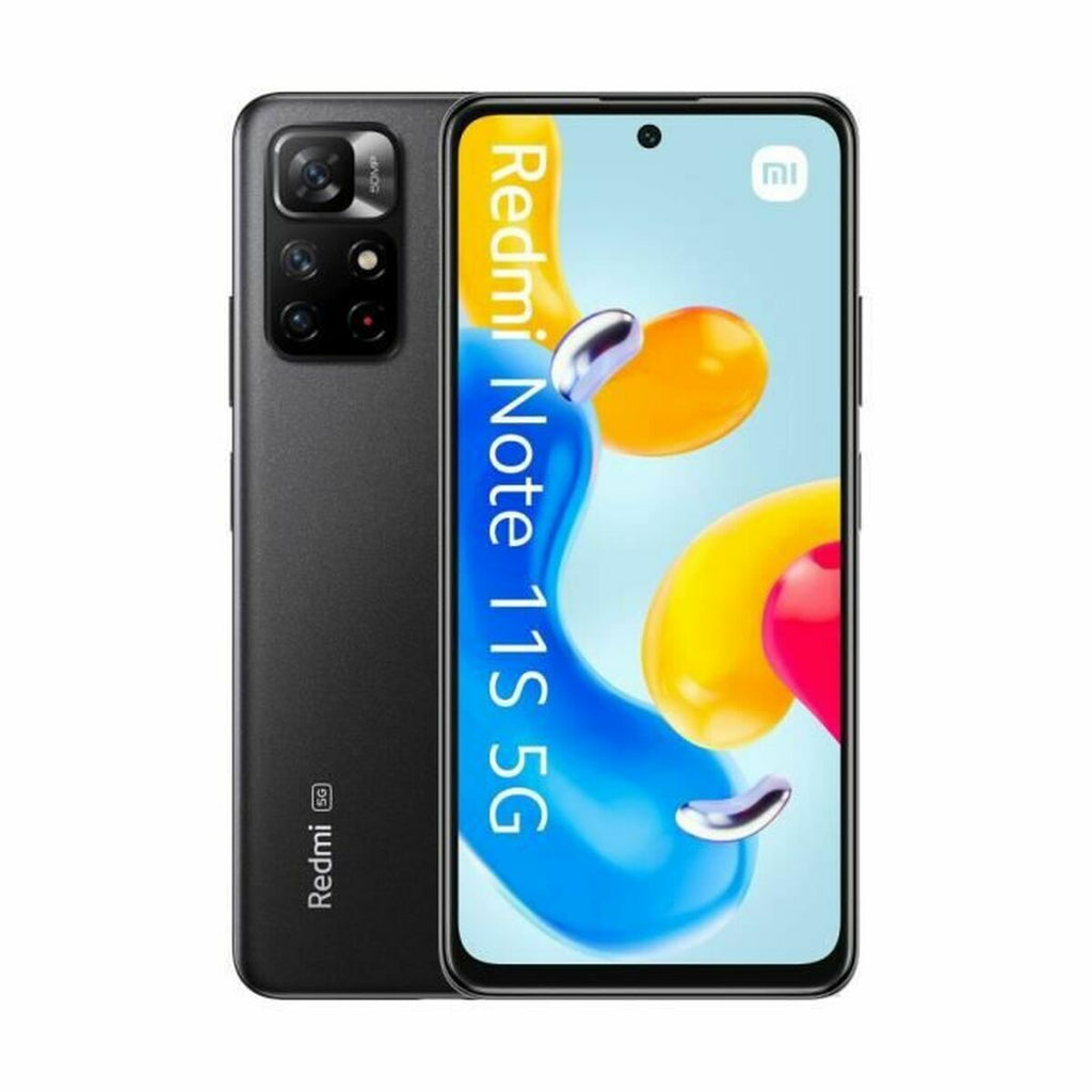Smartphone Xiaomi Note 11S 5G, pantalla de 6,6", 2400 x 1800 píxeles, 4 GB de RAM, 128 GB de almacenamiento, color Negro Medianoche.