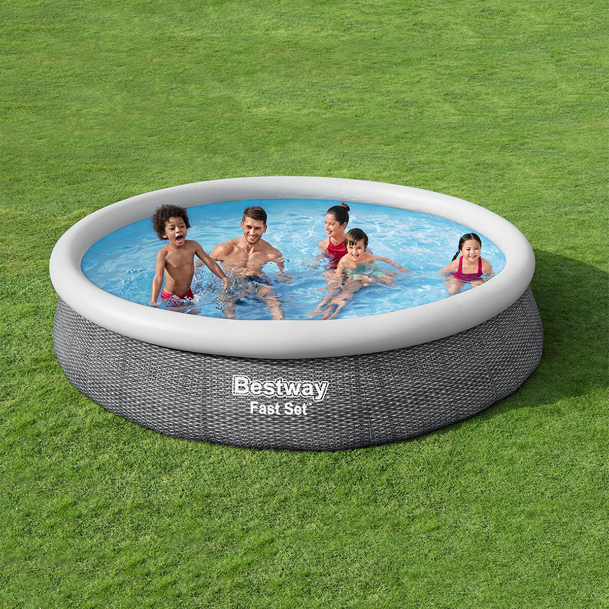 Bestway Piscina Insuflável Adulto Aro Ratan com Depurador 366x76 cm Jardim 57445