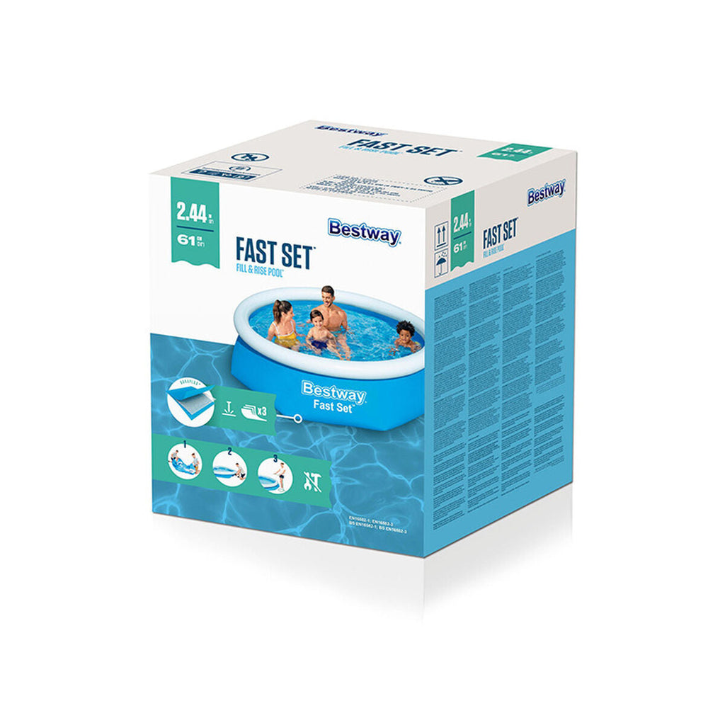Bestway Inflatable Adult Pool with Hoop, 305x66 cm, Garden Size, 57456