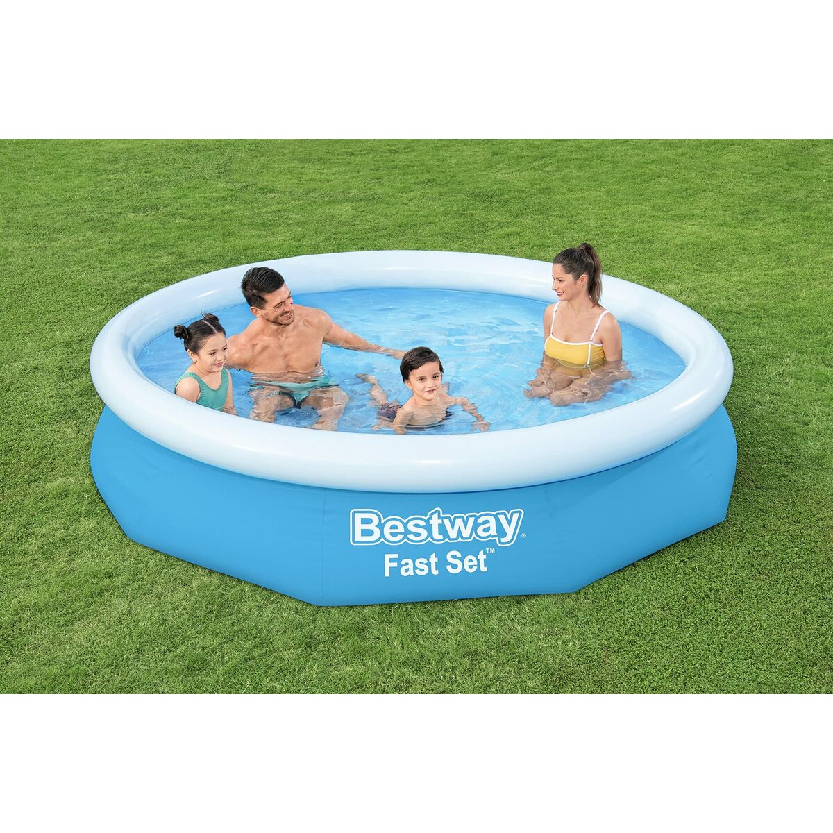 Bestway Inflatable Adult Pool with Hoop, 305x66 cm, Garden Size, 57456