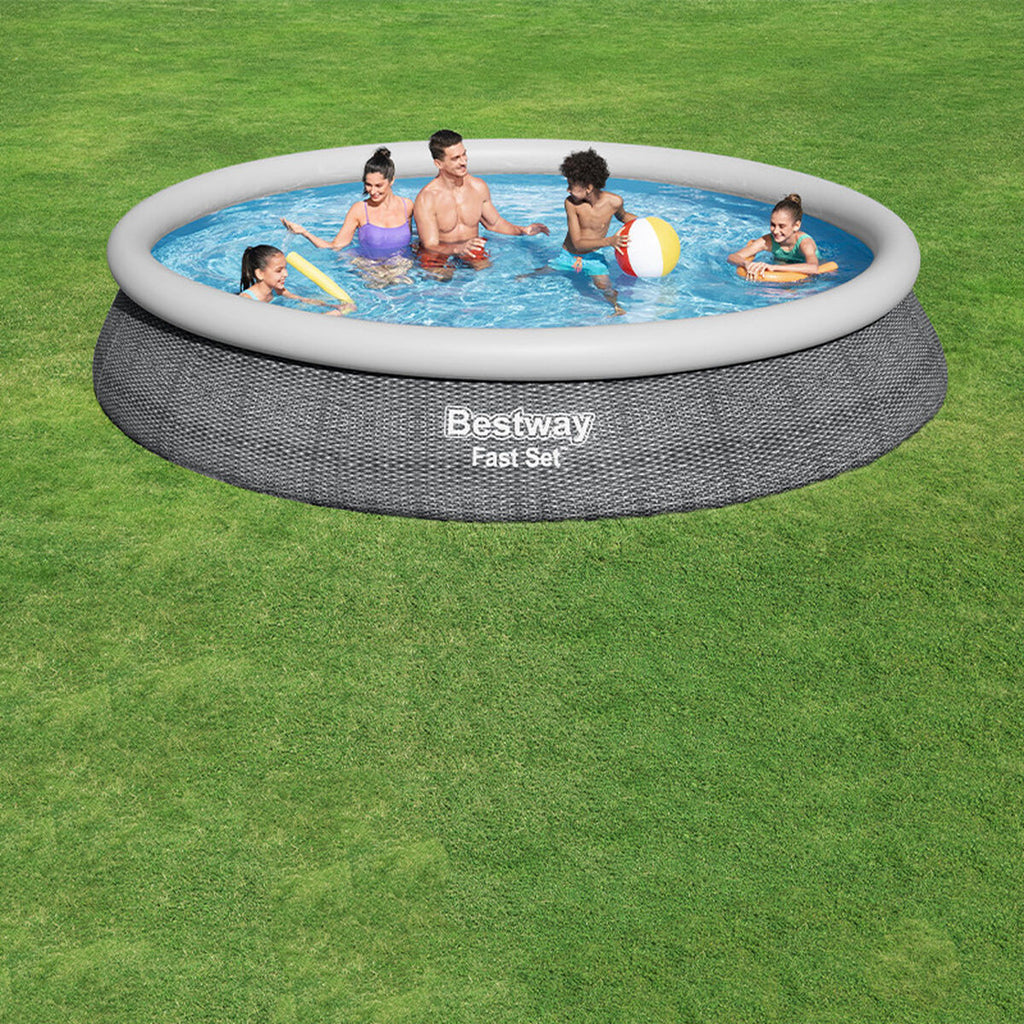 Bestway Piscina Inflável para Adultos Aro Ratan com Depurador 475x84 cm Jardim 57313