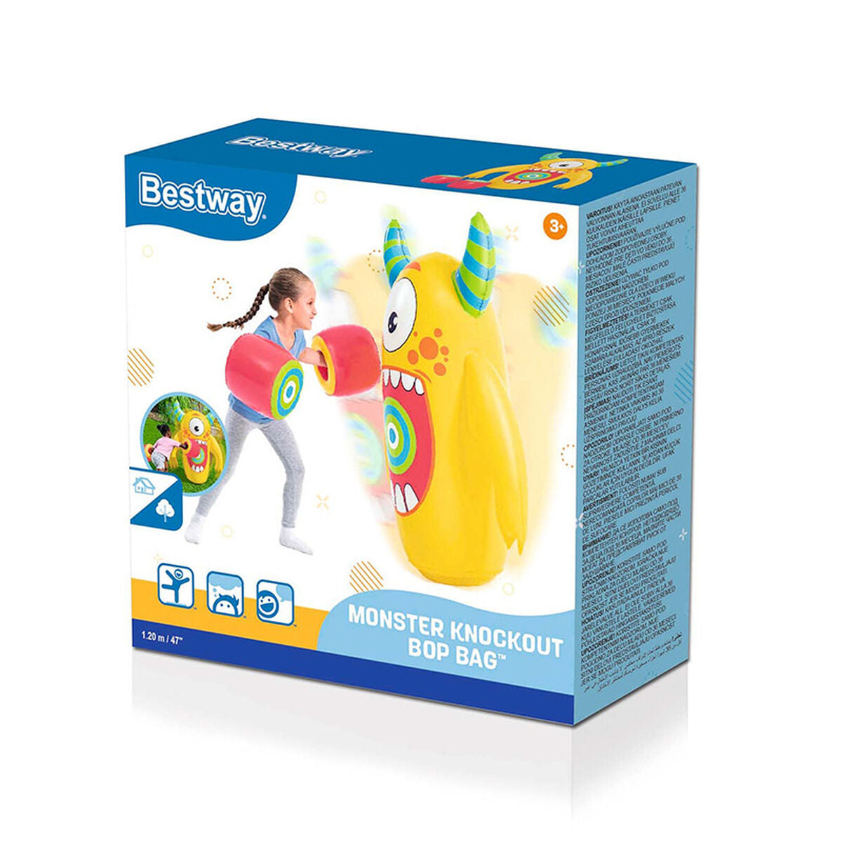 Bestway Monstro Inflável para Socar 120 cm +3 Anos Interior e Jardim 52545