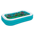 Bestway Inflatable Pool with 2 Chambers, 3D Marine Bottom, with Accessories, 262x175x51 cm, +3 Years, Garden, 54177