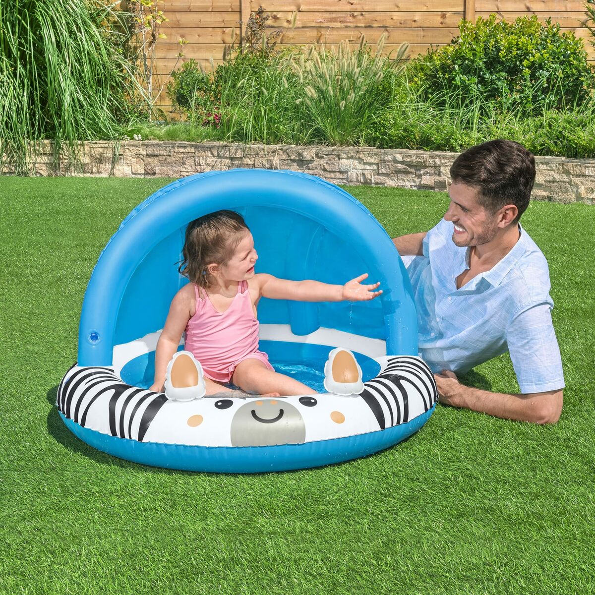Bestway Piscina Inflável Infantil Safari Ring 97x66 cm +2 Anos Jardim 52559