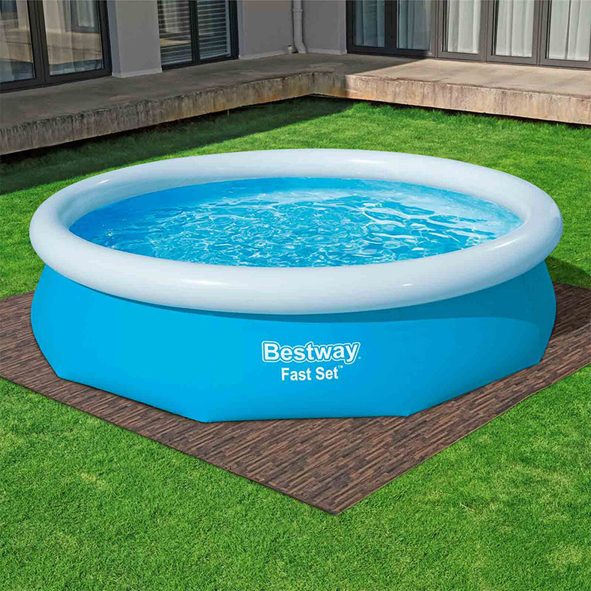 Suelo de espuma Bestway para piscina retráctil, estilo madera, 12 piezas, 50 x 50 cm, para jardín, 58712