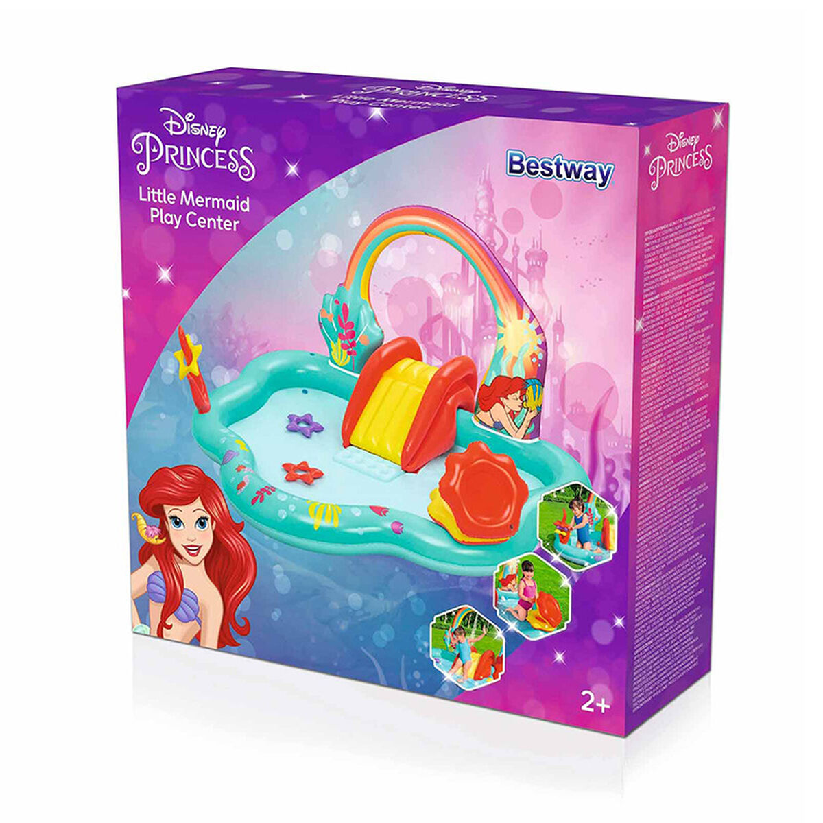 Piscina Hinchable Bestway Disney Mermaid Playground 221x193x117 cm +2 Años Jardín 91097