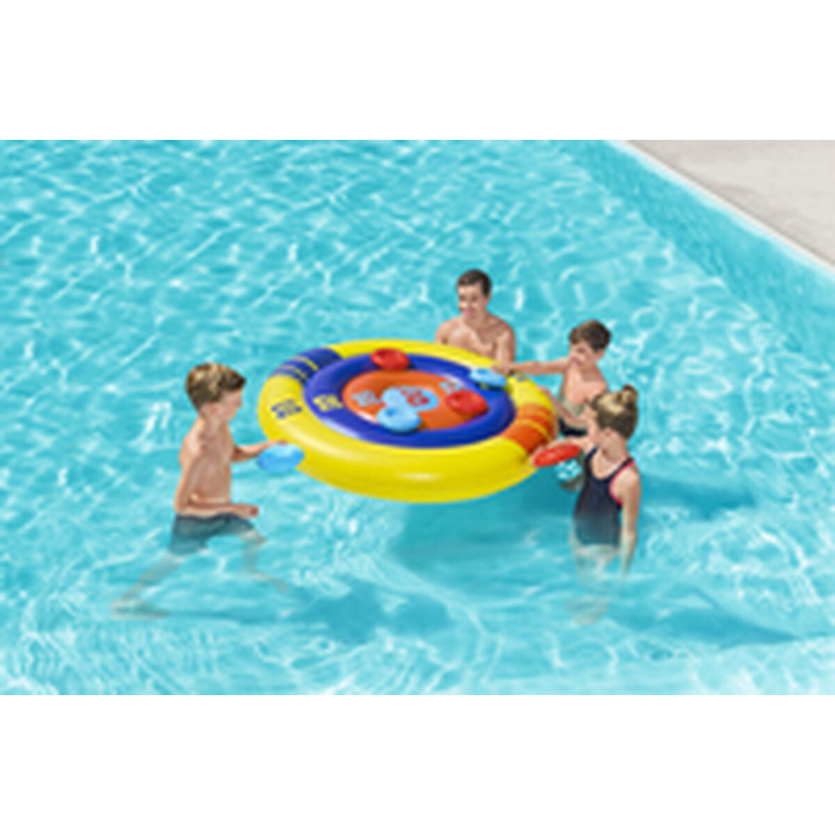 Juego flotante inflable Bestway con discos, 140 cm, para piscina (a partir de 3 años), 52566