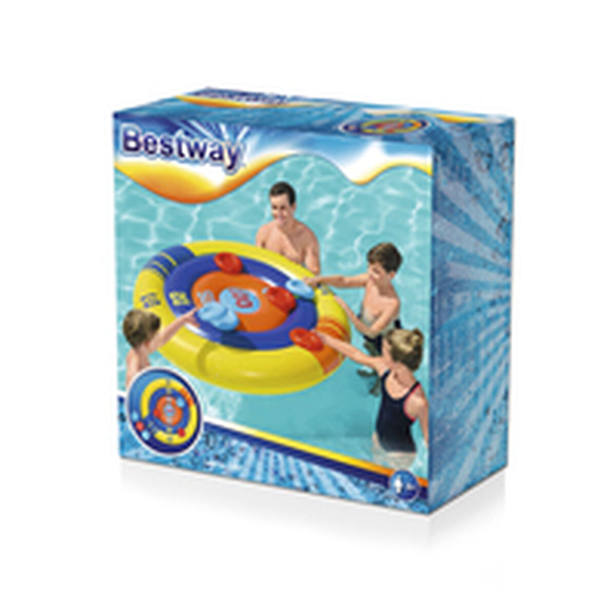 Bestway Jogo Flutuante Lança Insuflável Discos D140 cm +3 Anos Piscina 52566