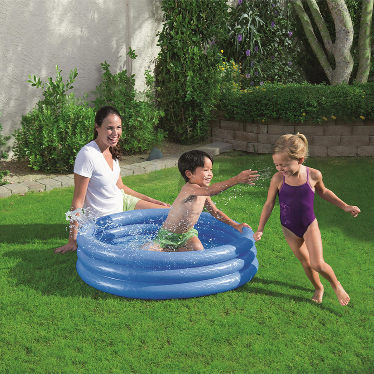 Bestway Piscina Inflável Infantil 3 Aros Eco Cor Sortida 102x25 cm +2 anos Jardim 51024