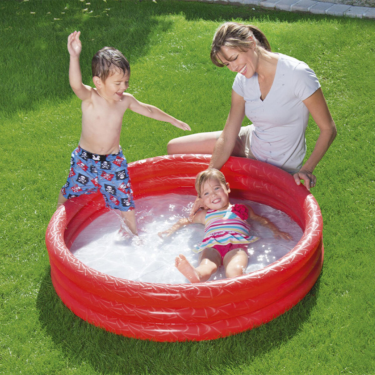 Bestway Piscina Inflável Infantil 3 Anéis Eco Cor Sortida 122x25cm +2 Anos Jardim 51025