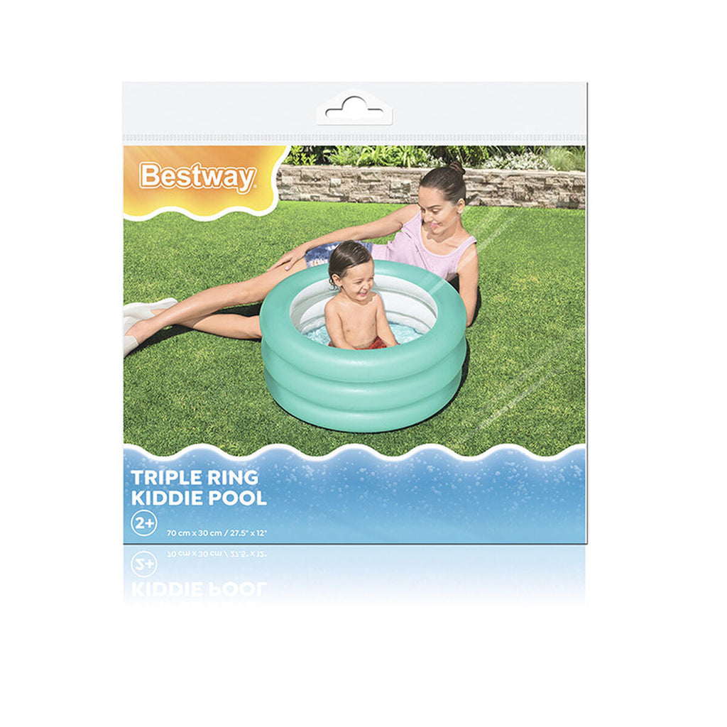 Bestway Piscina Insuflável Infantil 3 Anéis Cor Sortida 70x30 cm +2 Anos Jardim 51033