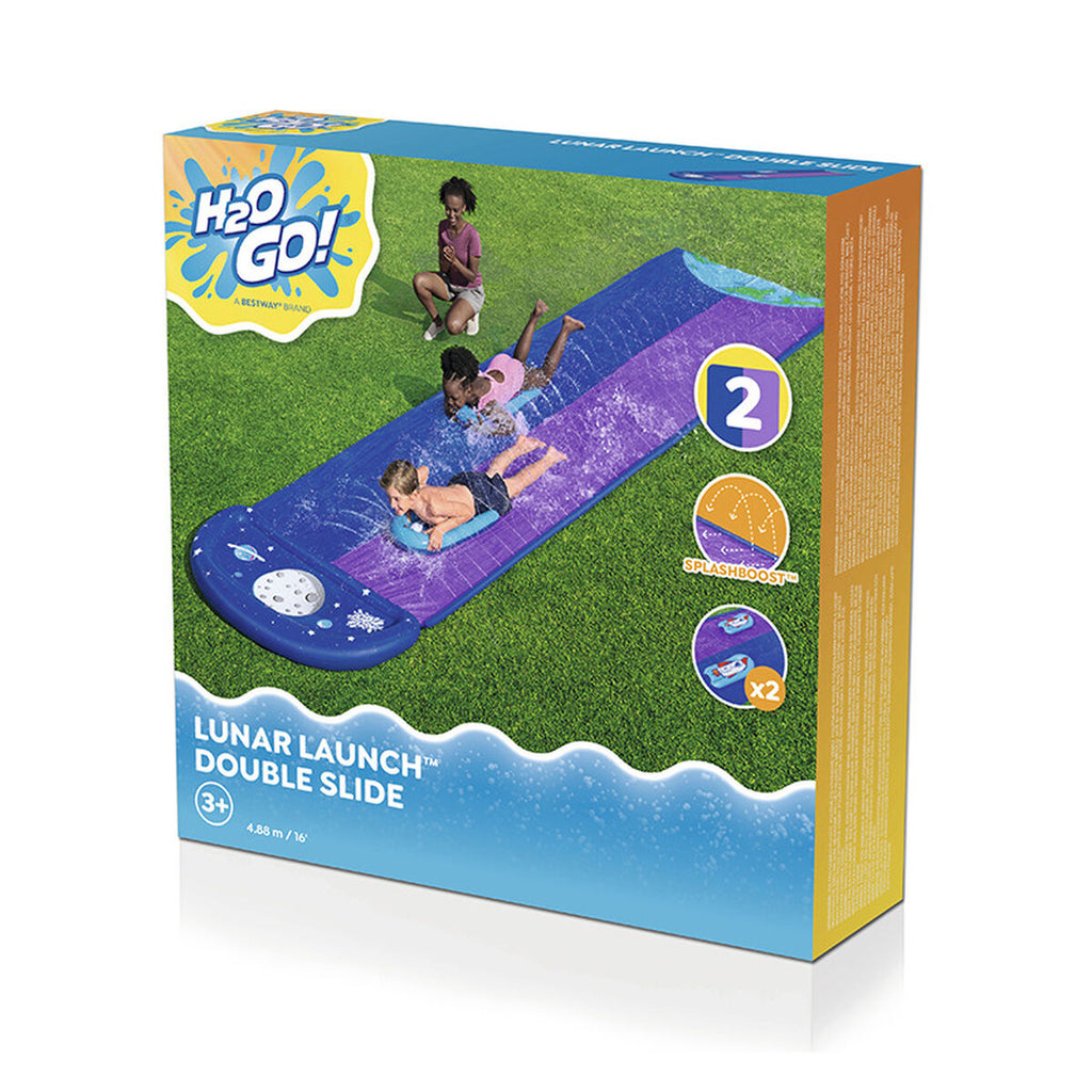 Bestway Pista Deslizante com Rampa de Salto Duplo 488x138 cm +3 Anos Jardim 52364