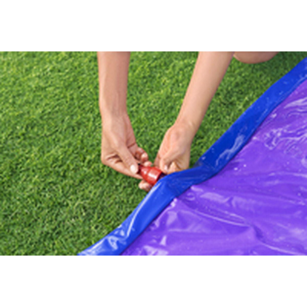 Bestway Pista Deslizante com Rampa de Salto Duplo 488x138 cm +3 Anos Jardim 52364