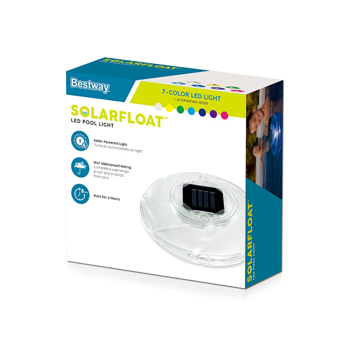 Bestway Luz Solar Flutuante D18 cm Piscina e Jardim 58111