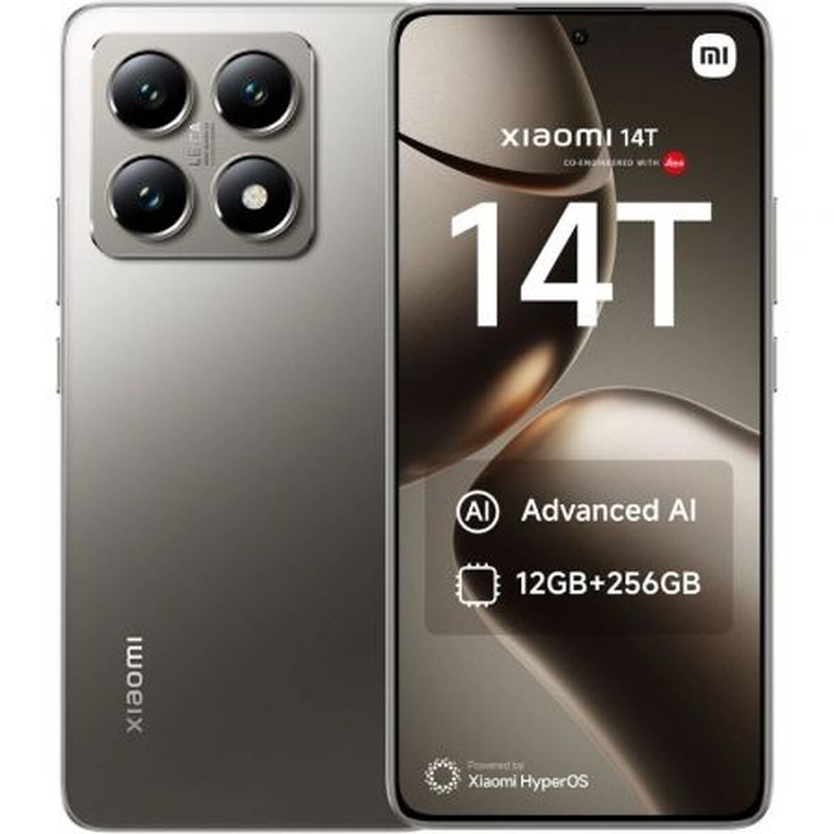 Xiaomi 14T 5G Smartphone, 6.67" screen, 12GB RAM, 256GB storage, Gray.