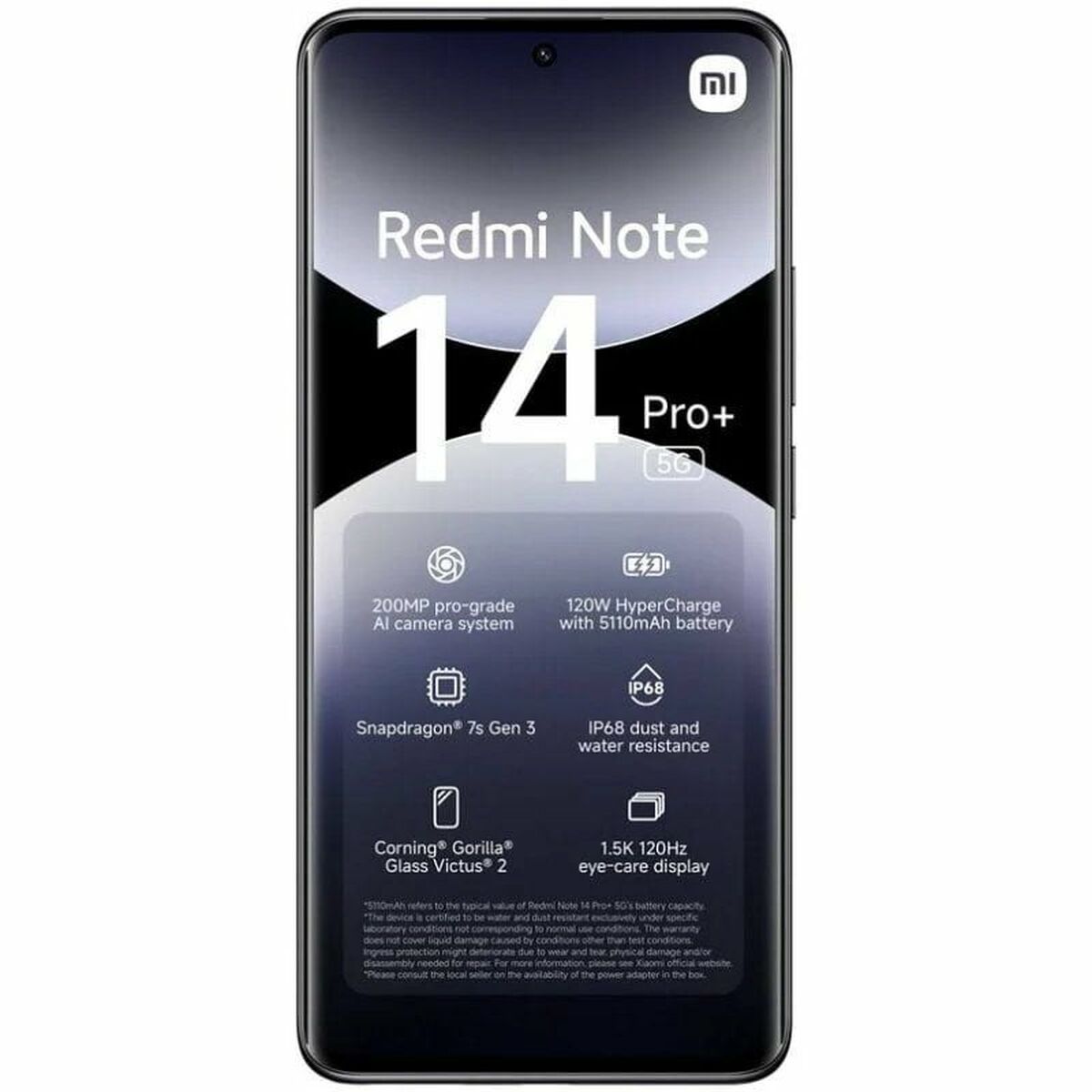Smartphone Xiaomi Redmi Note 14 Pro+ Octa Core 12 GB RAM 512 GB Preto 6,67"