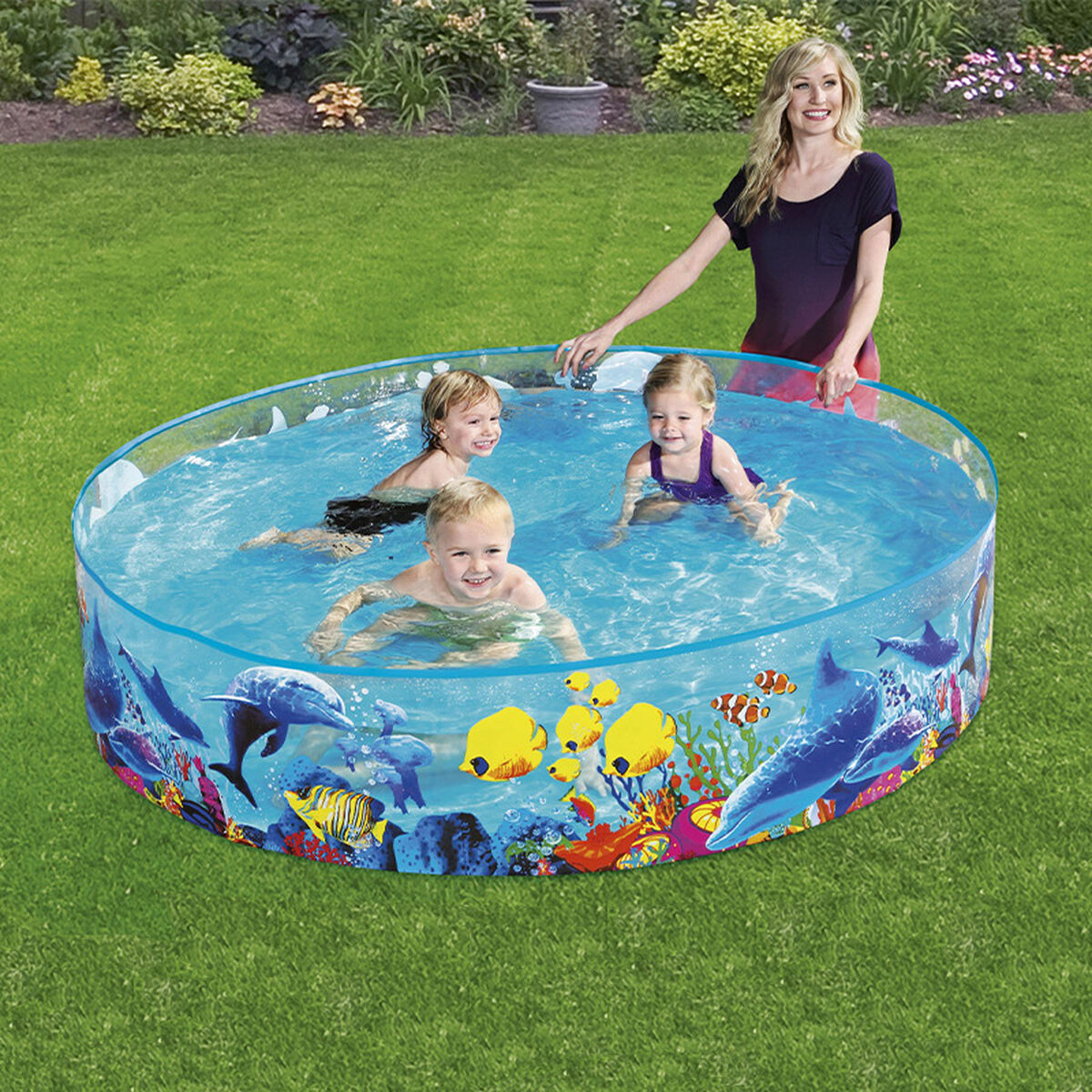 Piscina infantil rígida de PVC Bestway Marina 183x38 cm +2 años Jardín 55030