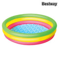 Bestway Inflatable Children's Pool with 3 Rings, Padded Floor, 102x25 cm, +2 Years, Garden, 51104