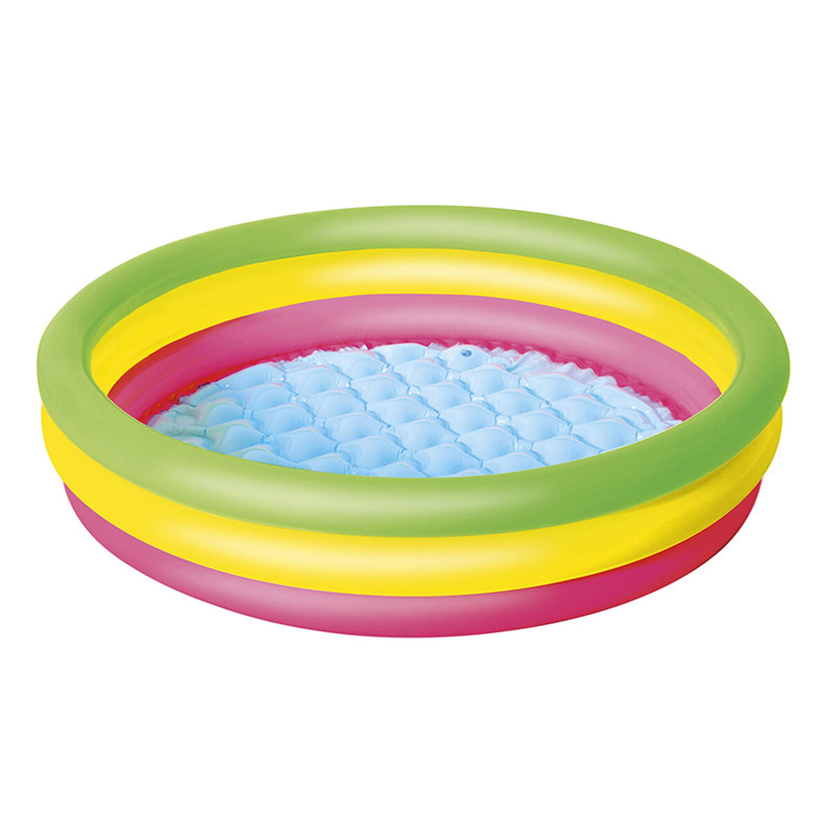 Piscina infantil hinchable Bestway con 3 anillos, suelo acolchado, 102 x 25 cm, a partir de 2 años, para jardín, 51104
