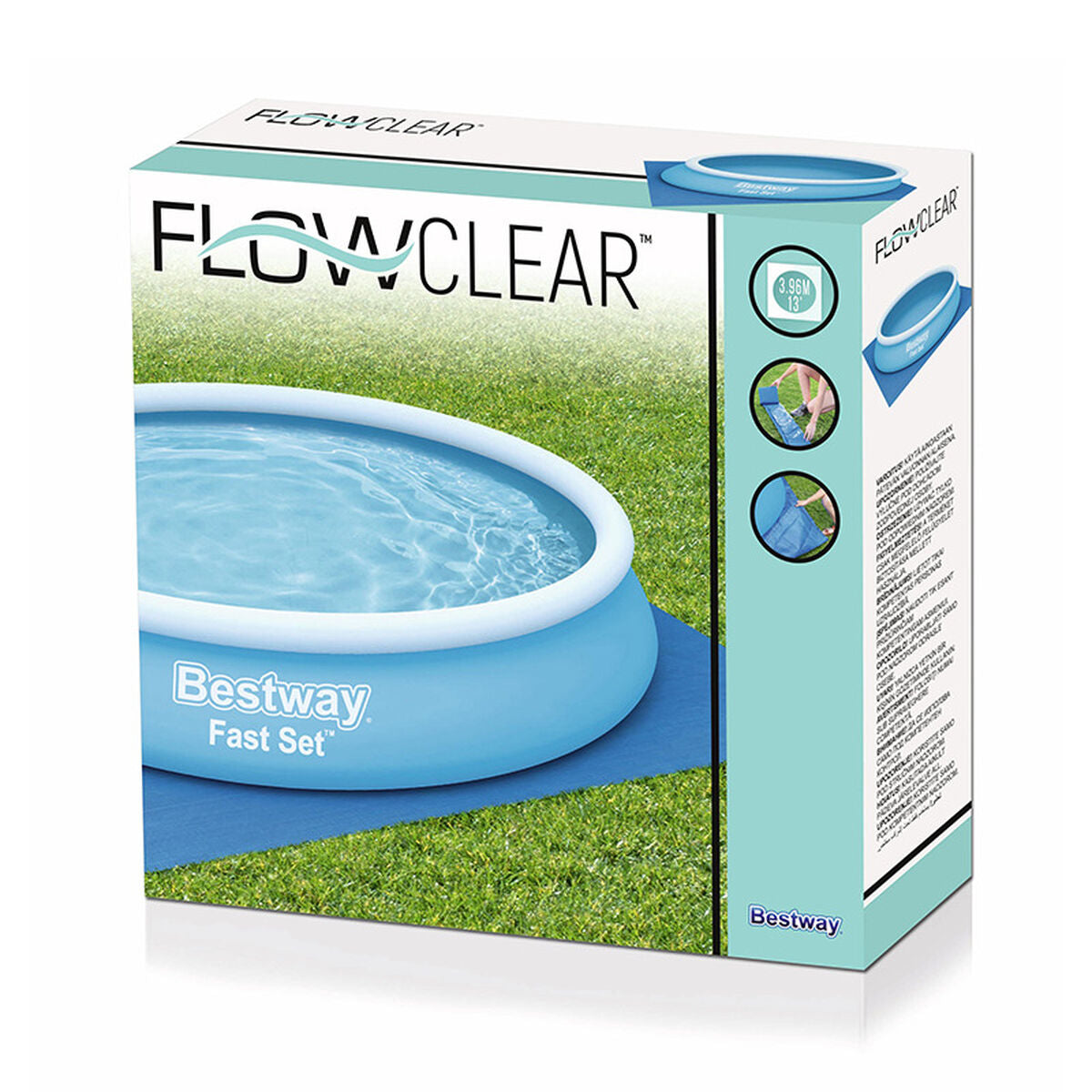 Bestway Protetor de Chão para Piscina 396x396 cm Jardim 58002